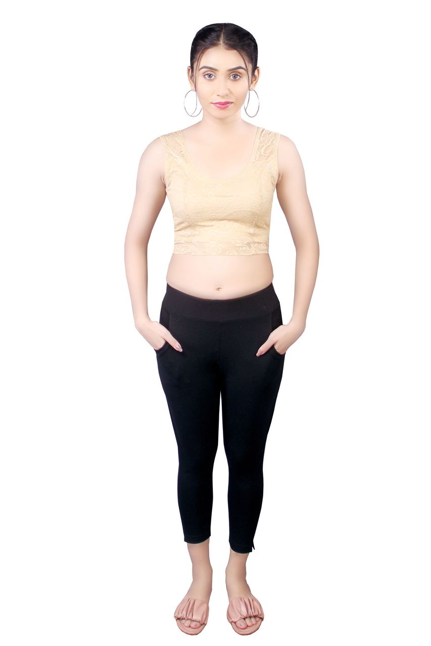 4How Women's Cotton Spandex Capri Yoga Pants Black Size S : :  Clothing, Shoes & Accessories