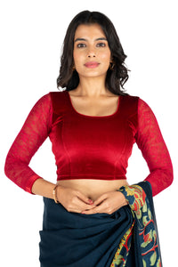 jmd227 Blouse Red Velvet