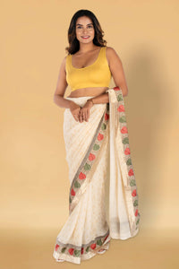Abhi Cotton Readymade Saree Blouse for Women- Sleeveless, U-Neck, Regular-fit, Stretchable, Pull-on Style