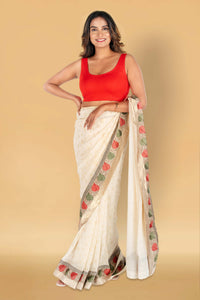 Abhi Cotton Readymade Saree Blouse for Women- Sleeveless, U-Neck, Regular-fit, Stretchable, Pull-on Style