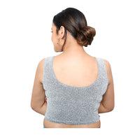 Abhi Cotton Readymade Saree Blouse for Women- 3/4 Sleeve, Round Neck, Regular-fit, Stretchable, Pull-on StyleAbhi Golden Glitter Readymade Saree Blouse for Women- Sleeveless, Round Neck, Regular-fit, Stretchable, Pull-on Style