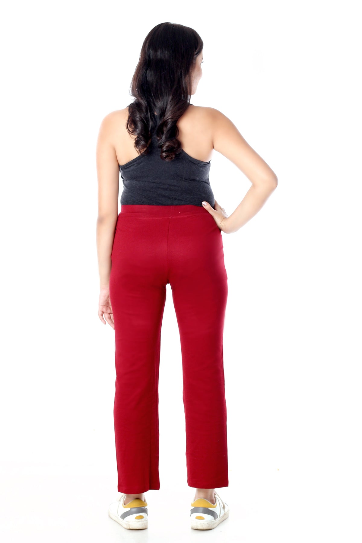 Abhi Cotton Readymade Stretchable Flexi Pants for Women, Soft Beige Comfort Fit