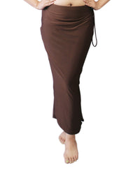 Abhi Women Satin Shapewear for Women – Soft Stretchable Fabric|Side Tie-Up|Comfortable Beachwear, Resort, and Casual Shapewear Brown
