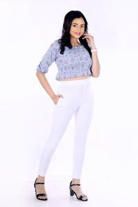 Abhi Cotton Readymade Stretchable Straight Pants for Women, Regular-fit