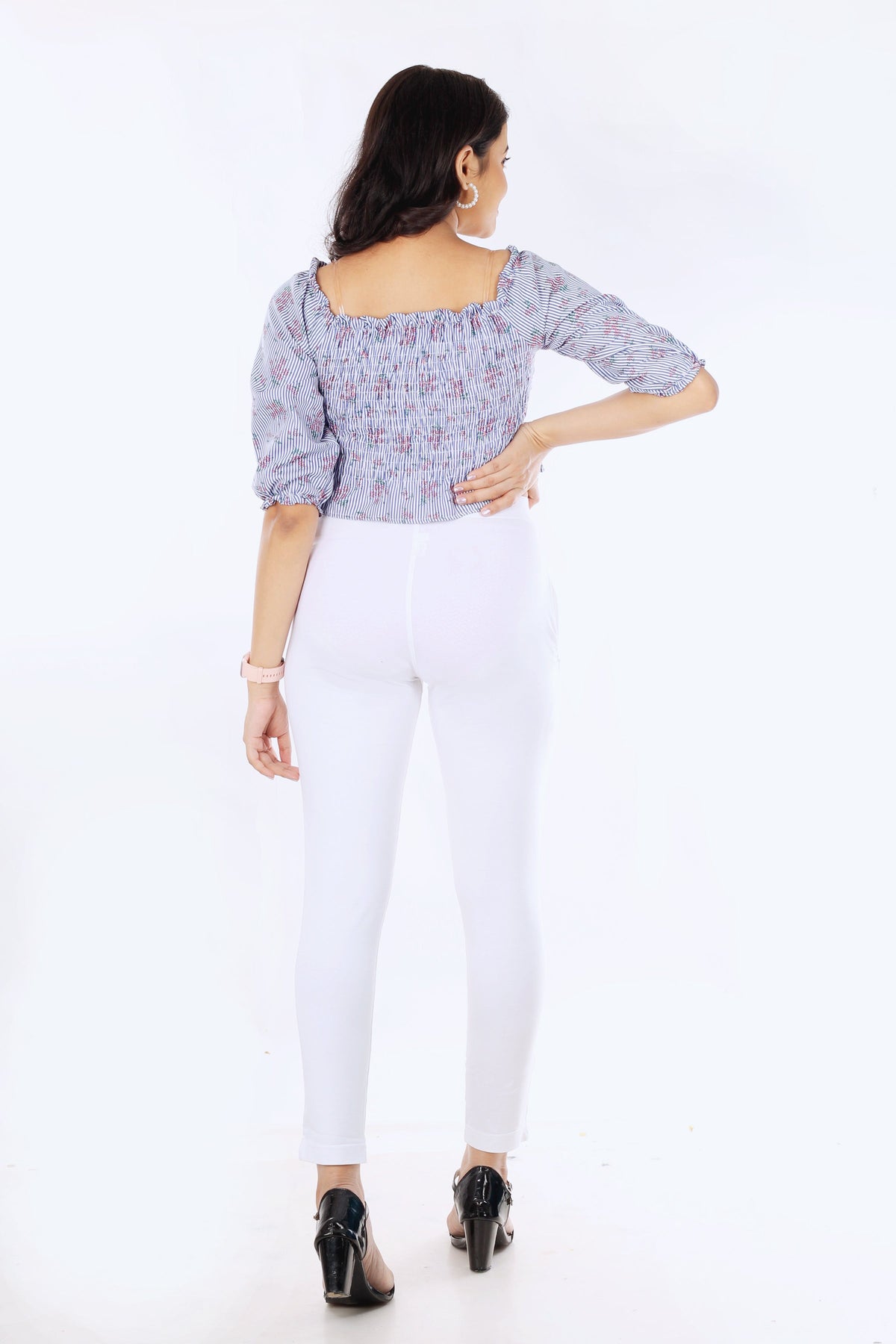 Abhi Cotton Readymade Stretchable Straight Pants for Women, Regular-fit