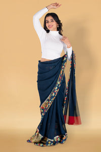 Abhi Cotton Readymade Long Sleeve,High Neck Blouse, Stretchable, Pull-on Style